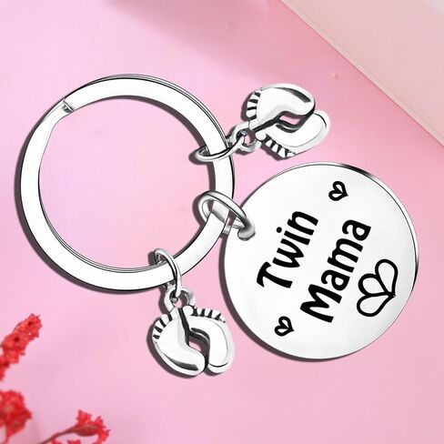 هدايا عيد الأم للأم التوأم التوائم ماما هدية المفاتيح للتوائم ماما هدايا الحمل للأم الجديدة استحمام الطفل إعلان هدية in Kuwait