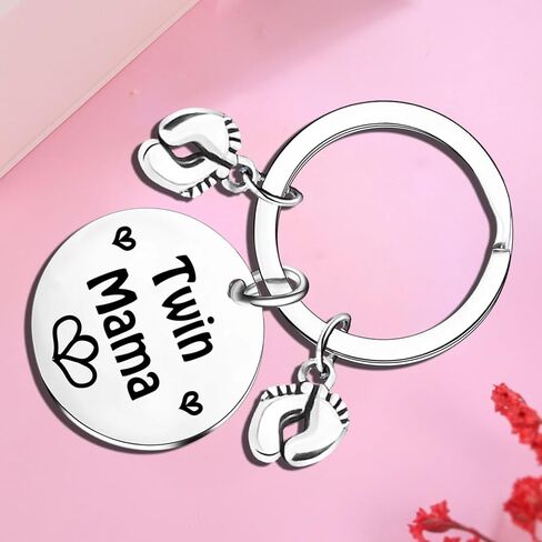 هدايا عيد الأم للأم التوأم التوائم ماما هدية المفاتيح للتوائم ماما هدايا الحمل للأم الجديدة استحمام الطفل إعلان هدية in Kuwait