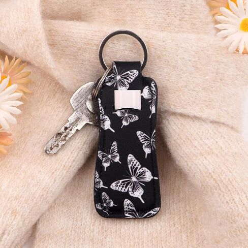 DMLSKY Lip Balm Holder Keychain, Sleeve Pouch for Mini Lipstick, Cute Portable Key Chain Accessories for Lip Gloss in Saudi Arabia