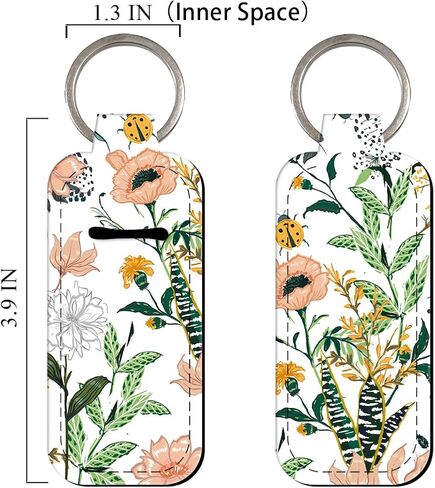 DMLSKY Lip Balm Holder Keychain, Sleeve Pouch for Mini Lipstick, Cute Portable Key Chain Accessories for Lip Gloss in Saudi Arabia