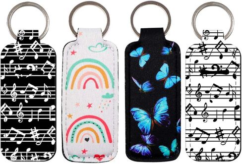 DMLSKY Lip Balm Holder Keychain, Sleeve Pouch for Mini Lipstick, Cute Portable Key Chain Accessories for Lip Gloss in Saudi Arabia