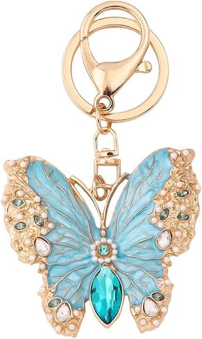 Locus Amoenus Butterfly Charm Keychain,Fashion Bag Purse Handbag Accessories,Cute Exquisite Key chain for Women Men in Saudi Arabia