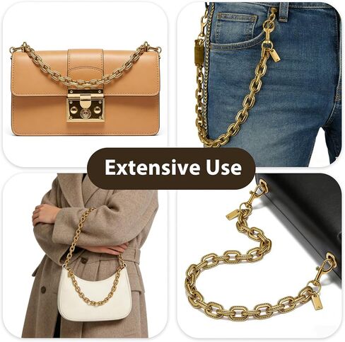 Gold Bag Chain Charms Purse Charm for Handbag Wallet Key Chain Charm Accessories Purses Bag Extender Chains for Women in Kuwait