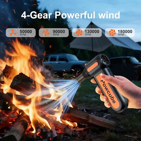 2-in-1 Compressed Air Duster 180000RPM Powerful Motor, Cordless Vacuum Cleaner with 10,000mAh Battery, Portable Electric Air Duster, Dust Blower for Computer, Keyboard, Outdoor, House, Car and Office in Saudi Arabia