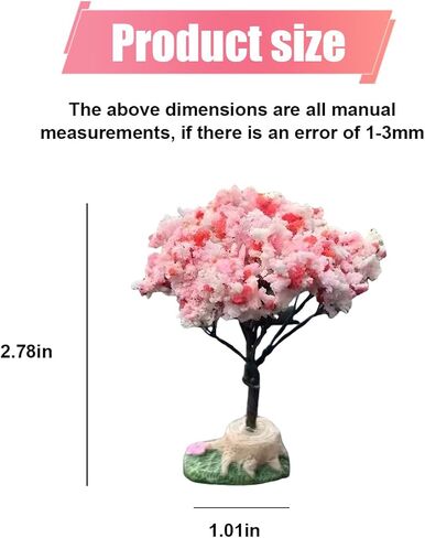 Cute Cherry Blossom Tree Car Dashboard Ornament, Funny Creative Automotive Dash Decorations for Women Present, Vehicle Interior Accessories for Home, Micro Landscape House (Cherry Blossom) in Saudi Arabia