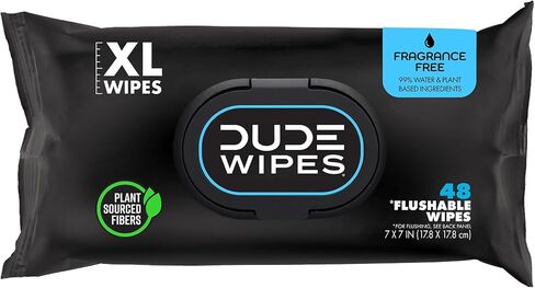 DUDE WIPES Disposable Wet Wipes 48 count in Saudi Arabia