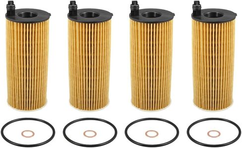 HU6014Z Engine Oil Filter Compatible with BMW 2016-2023 118i 230i 330i 430i 530i 740e X3 X4 Z4, Replaces # HU6014/1Z, 11428575211, OX813/1D, Pack of 4 in Kuwait