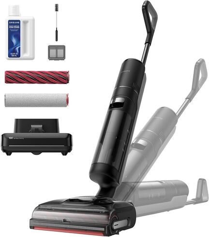 dreame H12 Pro FlexReach Wet Dry Vacuum Cleaner, 180° Lie-Flat Cordless Vacuum Mop All-in-One for Hard Floors, Floor Cleaner Machine with 194°F Hot Water Self-Cleaning, 2 Drying Modes, 50Mins Runtime in Saudi Arabia