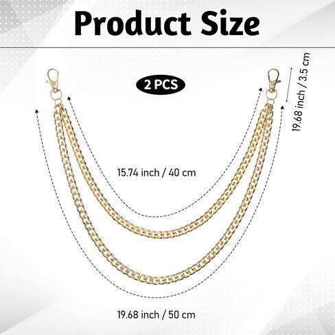 Jean Chains for Women Chain for Pants Wallet Chains with Lobster Clasps Silver Waist Chain Unisex Biker Style Hip Hop Gifts in Saudi Arabia