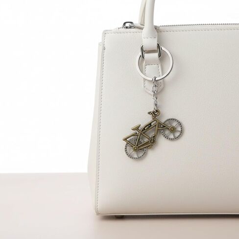 3 Pack Set Bike Keychain for Women Men,Bronze and Silver Bicycle Pendant Charms Keychains Accessories Gifts For Car Key Ring,Backpacks,Bag,Purse Charm in Kuwait