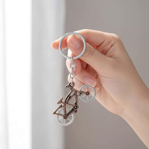 3 Pack Set Bike Keychain for Women Men,Bronze and Silver Bicycle Pendant Charms Keychains Accessories Gifts For Car Key Ring,Backpacks,Bag,Purse Charm in Kuwait