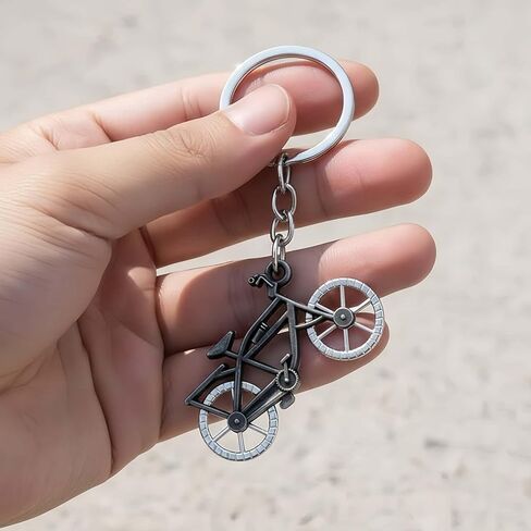 3 Pack Set Bike Keychain for Women Men,Bronze and Silver Bicycle Pendant Charms Keychains Accessories Gifts For Car Key Ring,Backpacks,Bag,Purse Charm in Kuwait