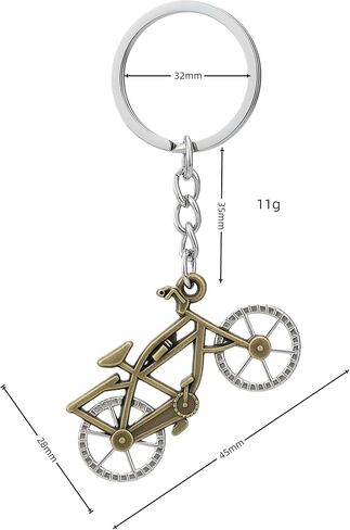 3 Pack Set Bike Keychain for Women Men,Bronze and Silver Bicycle Pendant Charms Keychains Accessories Gifts For Car Key Ring,Backpacks,Bag,Purse Charm in Kuwait