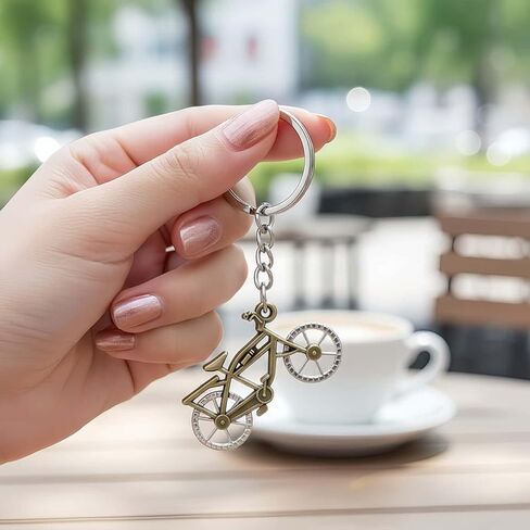 3 Pack Set Bike Keychain for Women Men,Bronze and Silver Bicycle Pendant Charms Keychains Accessories Gifts For Car Key Ring,Backpacks,Bag,Purse Charm in Kuwait