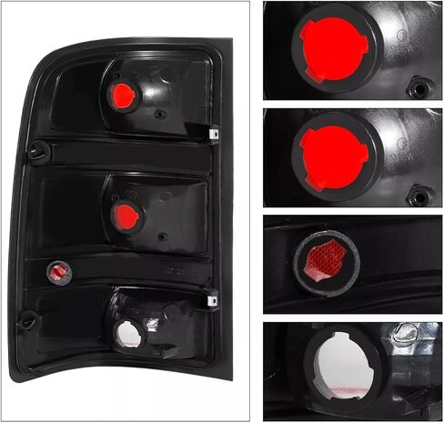 Headlights and Taillights Assembly Combo Kits for 2007-2013 GMC Sierra 1500/2007-2014 GMC Sierra 2500HD 3500HD Head/OE Style Rear Brake Tail Lights Lamps Replacement (LH RH Full Set),Chrome Amber in Saudi Arabia