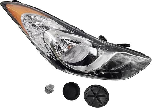 مجموعة المصابيح الأمامية اليمنى مصباح هالوجين متوافق مع 2011-2013 Hyundai Elantra 1.8L 2.0L 20-12551-00 92102-3Y000 HY2503161 in Kuwait