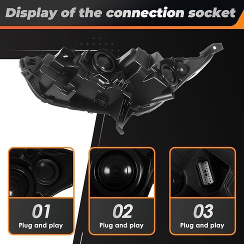 Right Side Halogen Headlight Assembly Compatible with 2019-2022 Transit Connect XL/XLT/Titanium Replacement Headlamp KT1Z13008A (Right) in Saudi Arabia