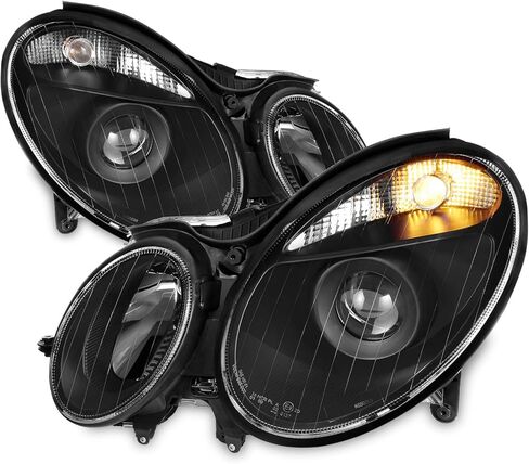 AKKON - For Mercedes Benz E-Class Halogen Type Projector Headlights Left + Right Side Replacement Pair Set in Saudi Arabia