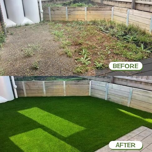 سجادة العشب الاصطناعي السميكة من Heyroll بطول 3 أقدام × 8 أقدام، 35 مم في الهواء الطلق، سجادة عشب وهمية داخلية، عشب استرو للكلاب الأليفة، سجادة عشب صناعية مع فتحات تصريف ودعامة مطاطية/حجم مخصص in Kuwait