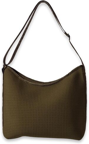 حقيبة بوبوبس هوبو كروس - حقيبة ماسنجر من النيوبرين قابلة للتعديل والغسل مع جيب داخلي وسحاب للإغلاق (14 بوصة × 6 بوصة × 10 بوصة) in Kuwait