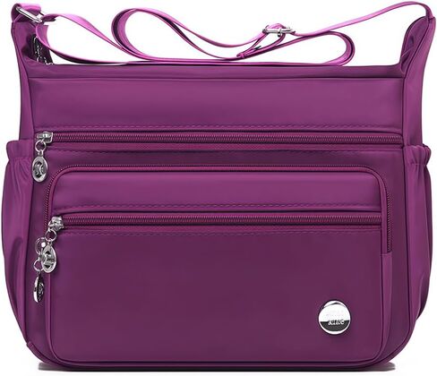Fashion Shoulder Handbag,Roomy Multiple Pockets Waterproof Crossbody Bag for Women,Purple in Saudi Arabia