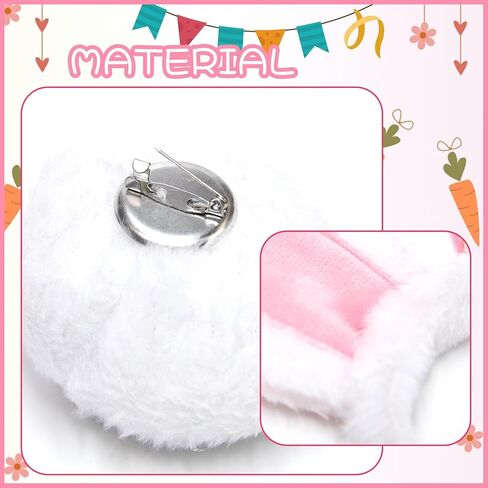4PCS Easter Bunny Costume Set Rabbit Ears Headband Bowtie Nose Mask Plush Round Tail Cosplay Accessories Party Supplies in Kuwait