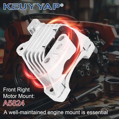 3Pcs Engine Motor Mount Compatible with Chrysler 200 V6 3.6L 2015-2017 & for Jeep Cherokee V6 3.2L 2014-2022 Transmission Mount Set, Replace A5825, A5824, A5752 in Kuwait