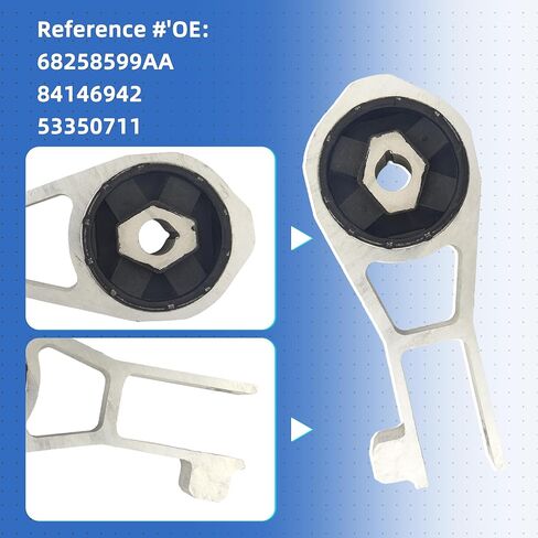 for Jeep Renegade Rear Engine Mount 2015 2016 2017 Compatible with Fiat 500X 2016-2018 2.4L L4 Engine Motor Mount Rear Reference#68258599AA in Kuwait