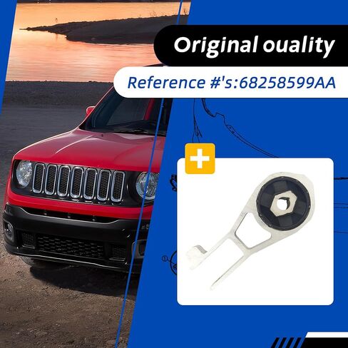 for Jeep Renegade Rear Engine Mount 2015 2016 2017 Compatible with Fiat 500X 2016-2018 2.4L L4 Engine Motor Mount Rear Reference#68258599AA in Kuwait