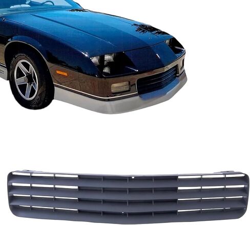 New Grille Assembly Primed Shell and Insert Plastic Replacement For Chevy Camaro 1988 1989 1990 1991 1992 Without emblem provision Replaces OE 14076058 | GM1200323 | 5715 in Kuwait