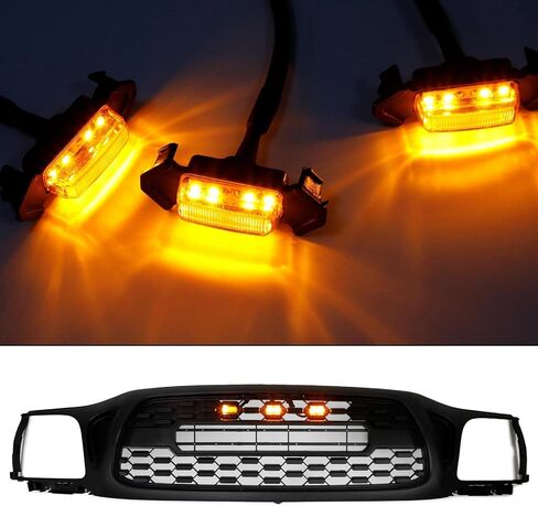 Topteng Grille LED Lights Kit, 3PCS Front Bumper Hood Grille LED Lights fit for Toyota Tacoma 2001-2011 TRD PRO, for Tacoma 2016-2023 TRD PRO in Saudi Arabia