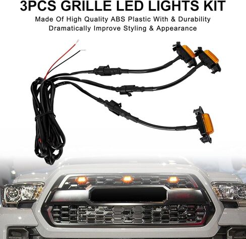 Topteng Grille LED Lights Kit, 3PCS Front Bumper Hood Grille LED Lights fit for Toyota Tacoma 2001-2011 TRD PRO, for Tacoma 2016-2023 TRD PRO in Saudi Arabia