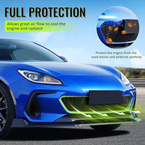 Front Bumper Upper Grille, Compatible with 2008-2010 Subaru Impreza WRX Hatchback Only, Matte Black ABS Plastic OE Style Replacement Grill Assembly, 1PC in Kuwait