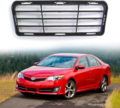 المصد الأمامي السفلي للشبكة المركزية مناسب لسيارة تويوتا كامري SE سيدان ذات 4 أبواب 2012 2013 2014 | TO1036129 5311206210 | شواية من البلاستيك الأسود المحكم in Kuwait