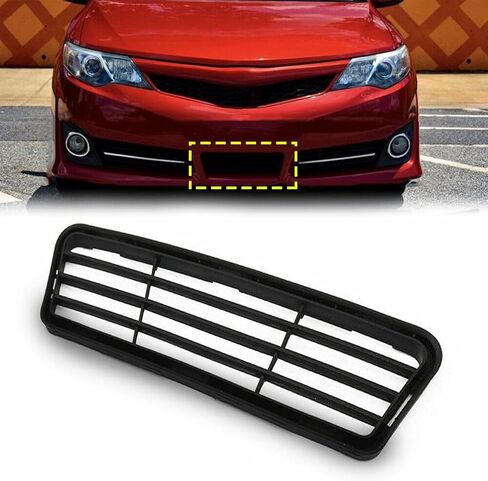 المصد الأمامي السفلي للشبكة المركزية مناسب لسيارة تويوتا كامري SE سيدان ذات 4 أبواب 2012 2013 2014 | TO1036129 5311206210 | شواية من البلاستيك الأسود المحكم in Kuwait