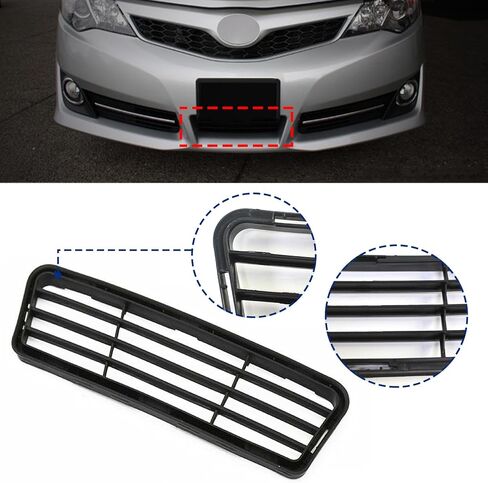 المصد الأمامي السفلي للشبكة المركزية مناسب لسيارة تويوتا كامري SE سيدان ذات 4 أبواب 2012 2013 2014 | TO1036129 5311206210 | شواية من البلاستيك الأسود المحكم in Kuwait