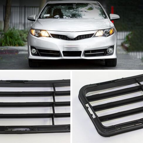المصد الأمامي السفلي للشبكة المركزية مناسب لسيارة تويوتا كامري SE سيدان ذات 4 أبواب 2012 2013 2014 | TO1036129 5311206210 | شواية من البلاستيك الأسود المحكم in Kuwait