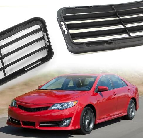 المصد الأمامي السفلي للشبكة المركزية مناسب لسيارة تويوتا كامري SE سيدان ذات 4 أبواب 2012 2013 2014 | TO1036129 5311206210 | شواية من البلاستيك الأسود المحكم in Kuwait