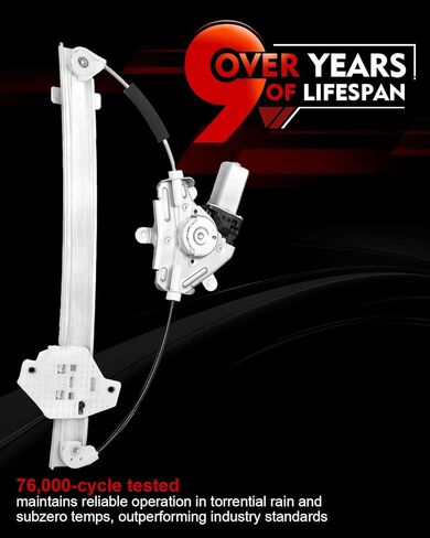 Front Right Power Window Regulator with Motor for:-Hyundai Accent Gls 2012-2015, Accent Gs 2012-2013, Accent Se 2012-2013 2016-2017, Accent Sport 2016-2017 2 Pins Connector Replace# 82404-0U010 in Saudi Arabia