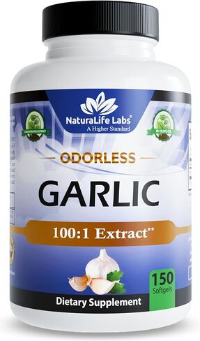 الثوم النقي عديم الرائحة 1500 مجم لكل جل ناعم أقصى قوة 150 جل ناعم يعزز مستويات الكوليسترول الصحي دعم الجهاز المناعي in Kuwait