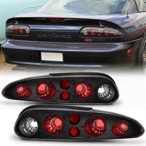 ACANII - For 1993-2002 Chevy Camaro Z28 Black Housing Tail Lights Brake Lamps Replacement Assembly Driver & Passenger in Saudi Arabia