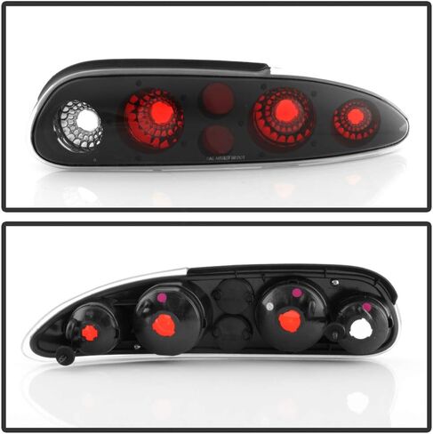 ACANII - For 1993-2002 Chevy Camaro Z28 Black Housing Tail Lights Brake Lamps Replacement Assembly Driver & Passenger in Saudi Arabia