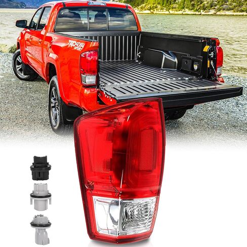 Tail Lights Assembly Pair for 2016 2017 2018 2019 2020 2021 2022 2023 Toyota Tacoma Taillights Rear Back Brake Lamps Left Driver and Right Passenger Side,Black Housing Clear Lens with Black Bezel in Saudi Arabia