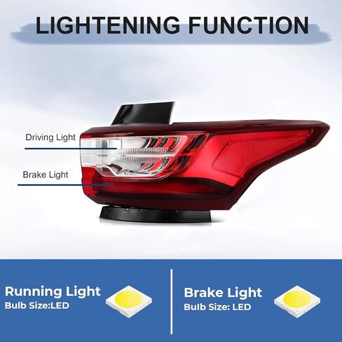 2018 2019 2020 2021 أضواء خلفية ترافيرس، ضوء خلفي LED متوافق مع 2018-2021 تشيفي ترافيرس، استبدال مصباح فرامل الضوء الخلفي الجانب الخارجي الأيمن الخلفي GM2805130 84332111 84618032 in Kuwait