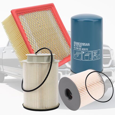 Cummins Filter Kit Compatible with Dodge Ram 2500/3500/4500/5500 2019-2025, Fuel Filter 68436631AA/68157291AA, 05083285AA and CA10261. in Saudi Arabia