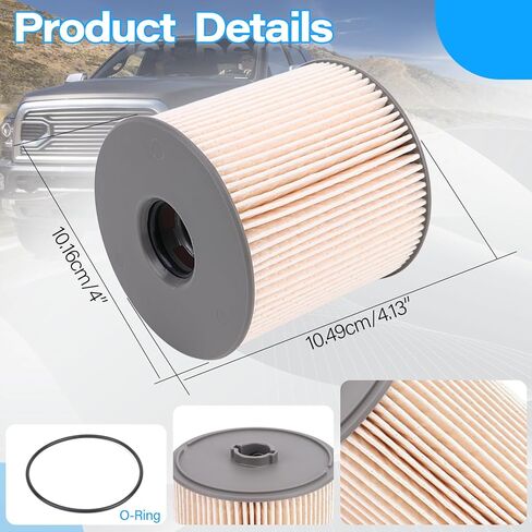Cummins Filter Kit Compatible with Dodge Ram 2500/3500/4500/5500 2019-2025, Fuel Filter 68436631AA/68157291AA, 05083285AA and CA10261. in Saudi Arabia