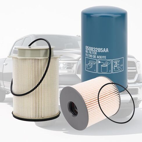 Cummins Filter Kit Compatible with Dodge Ram 2500/3500/4500/5500 2019-2025, Fuel Filter 68436631AA/68157291AA, 05083285AA and CA10261. in Saudi Arabia