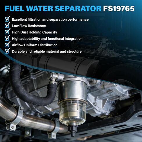 FS19765 Fuel Filter Water Separator Fit for Cummins ISX Replaces P550851 PF7930 WF10005 21737499 85120233 FS19763 PF7928 P550849 L9765 L9763FXL 33763 FS19764 FS19766 PF9814 in Kuwait