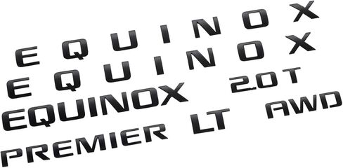 Kit Equinox Door & Liftgate Emblem 3D Badge Premier AWD 2.0t Lt Lettter Nameplate Replacement for 2018-2024 Equinox (Matte Black) in Saudi Arabia