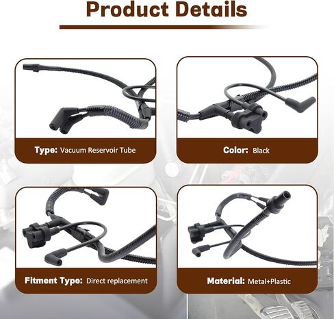 ASTROSYNC Vacuum Reservoir Tube Assembly Fit For Ford F-250 F-350 Super Duty 1999 2000 2001 2002 2003 2004 2005 2006 2007, Vacuum line Replace F81Z-7A784-BB F81Z7A784BB F81Z-7A784-BB-1 in Kuwait
